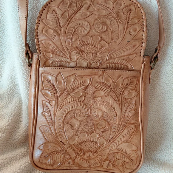 Alexis David Purse Elegant Tan Leather - Picture 6 of 8